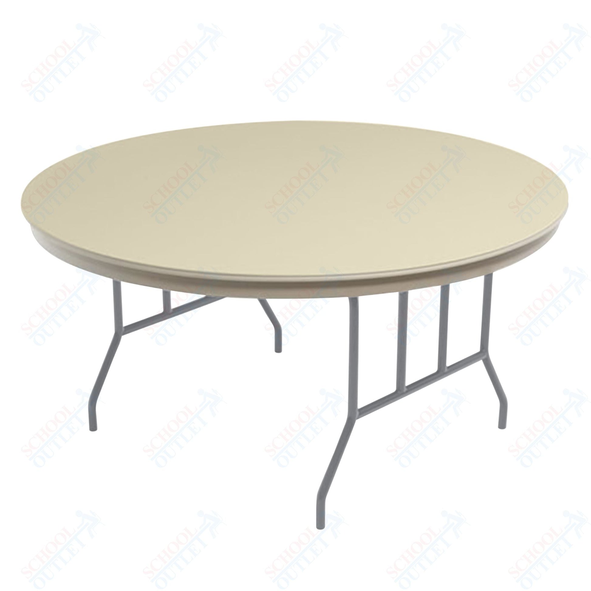 AmTab Dynalite Featherweight Heavy - Duty ABS Plastic Folding Table - Round - 42" Diameter x 29"H (AmTab AMT - R42DL) - SchoolOutlet