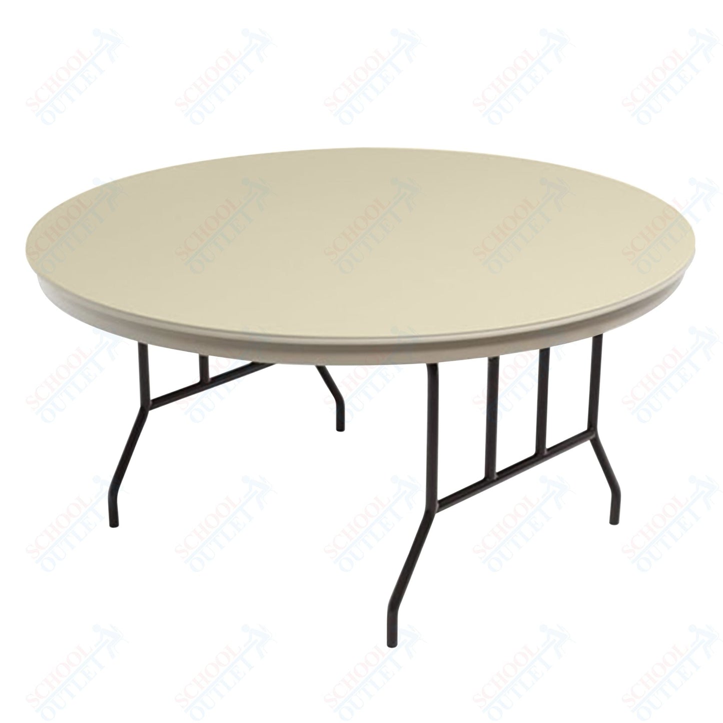 AmTab Dynalite Featherweight Heavy - Duty ABS Plastic Folding Table - Round - 54" Diameter x 29"H (AmTab AMT - R54DL) - SchoolOutlet