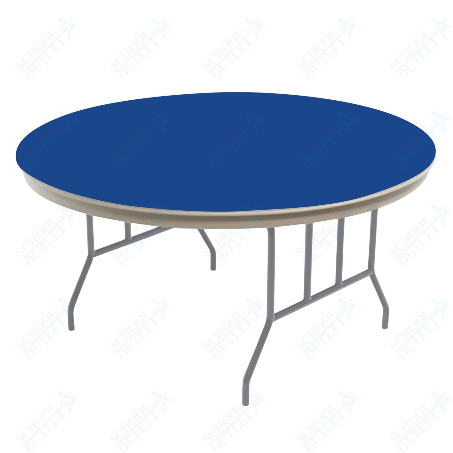 AmTab Dynalite Featherweight Heavy - Duty ABS Plastic Folding Table - Round - 54" Diameter x 29"H (AmTab AMT - R54DL) - SchoolOutlet