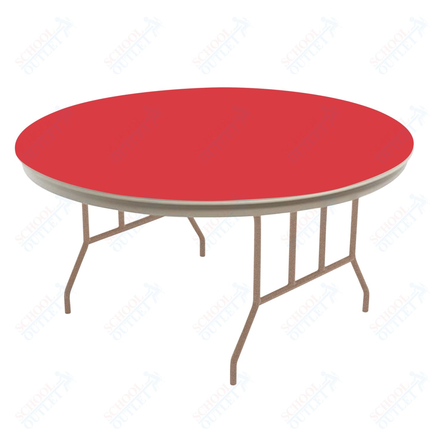 AmTab Dynalite Featherweight Heavy - Duty ABS Plastic Folding Table - Round - 54" Diameter x 29"H (AmTab AMT - R54DL) - SchoolOutlet