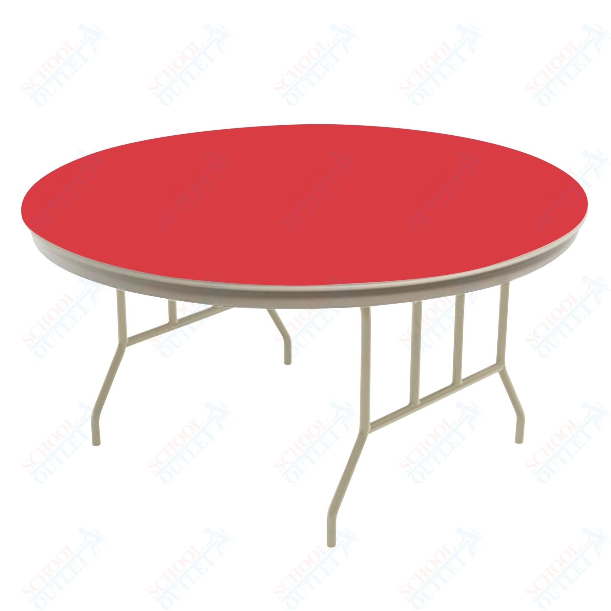 AmTab Dynalite Featherweight Heavy - Duty ABS Plastic Folding Table - Round - 66" Diameter x 29"H (AmTab AMT - R66DL) - SchoolOutlet