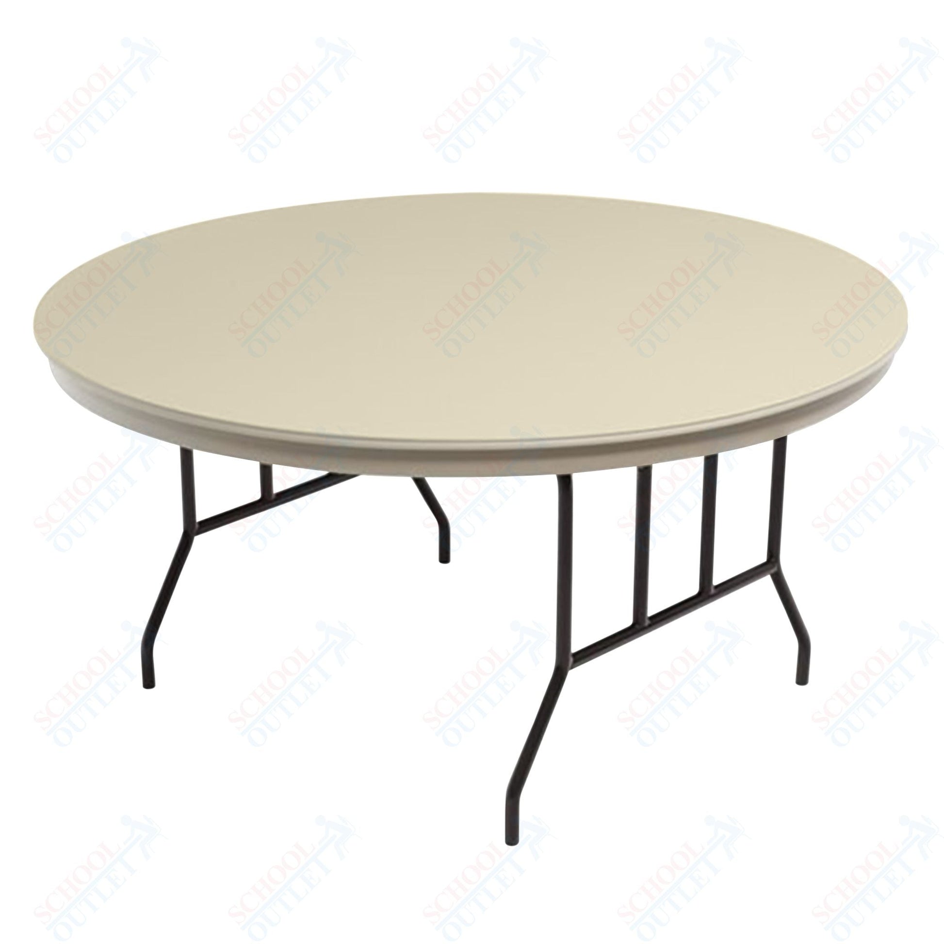AmTab Dynalite Featherweight Heavy - Duty ABS Plastic Folding Table - Round - 72" Diameter x 29"H (AmTab AMT - R72DL) - SchoolOutlet