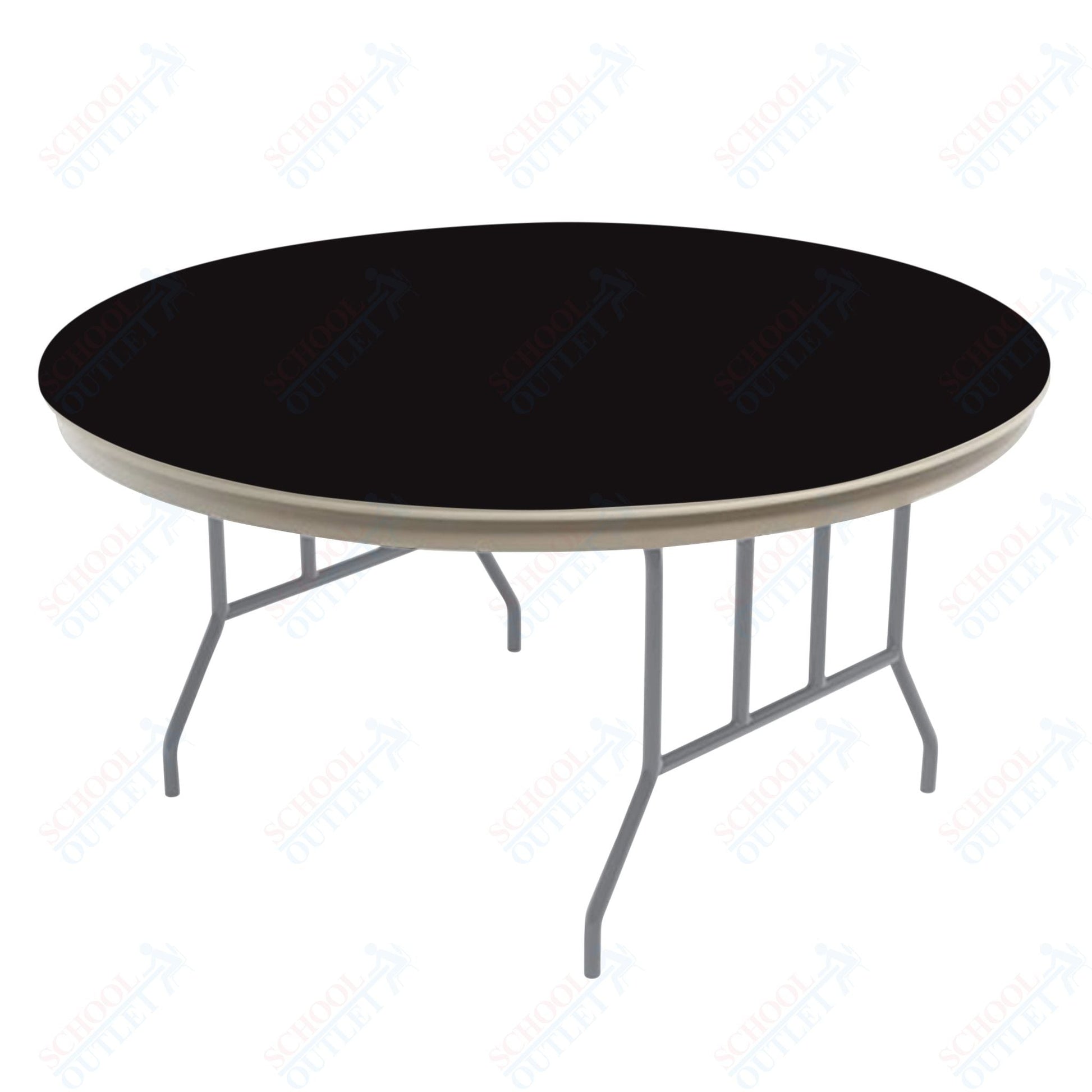 AmTab Dynalite Featherweight Heavy - Duty ABS Plastic Folding Table - Round - 72" Diameter x 29"H (AmTab AMT - R72DL) - SchoolOutlet