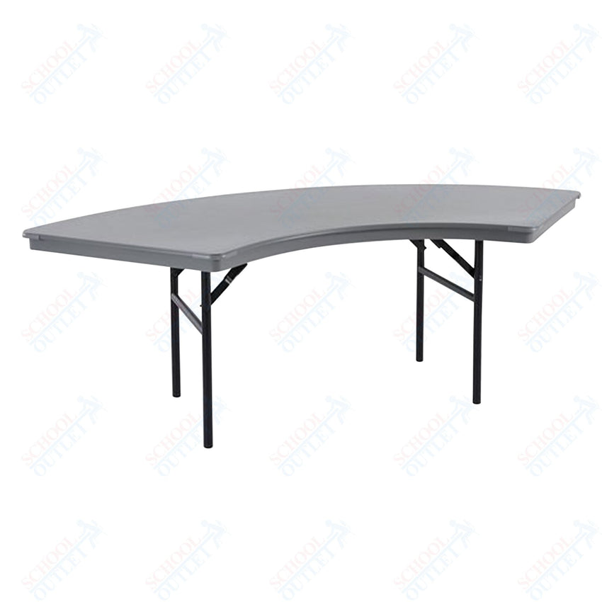 AmTab Dynalite Featherweight Heavy - Duty ABS Plastic Folding Table - Serpentine - 30"W x 60"L x 29"H (AmTab AMT - SE305DL) - SchoolOutlet