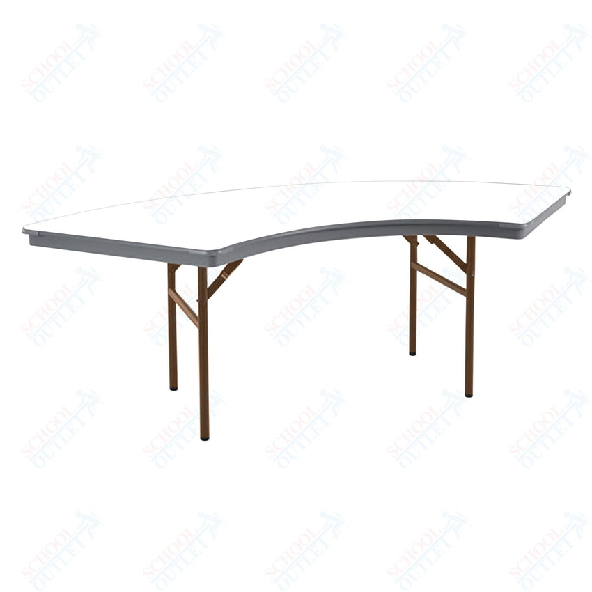AmTab Dynalite Featherweight Heavy - Duty ABS Plastic Folding Table - Serpentine - 30"W x 60"L x 29"H (AmTab AMT - SE305DL) - SchoolOutlet
