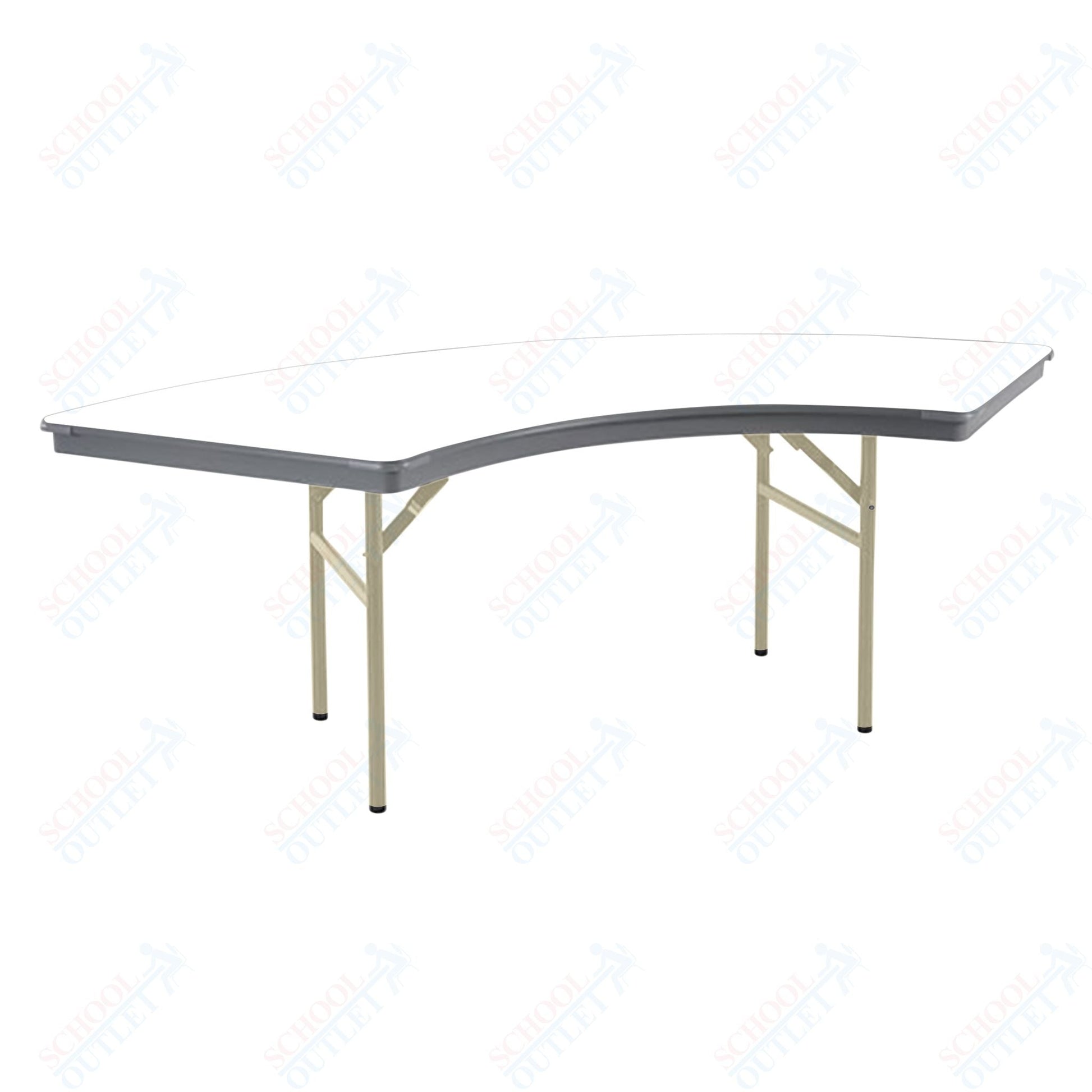 AmTab Dynalite Featherweight Heavy - Duty ABS Plastic Folding Table - Serpentine - 30"W x 72"L x 29"H (AmTab AMT - SE306DL) - SchoolOutlet