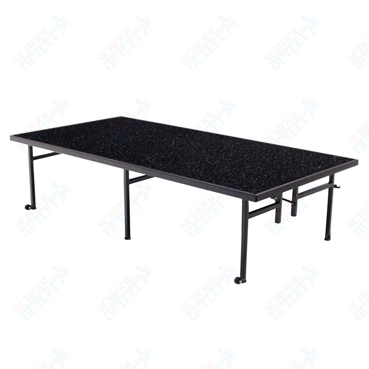 AmTab Fixed Height Stage - Carpet Top - 36"W x 48"L x 8"H (AmTab AMT - ST3408C) - SchoolOutlet