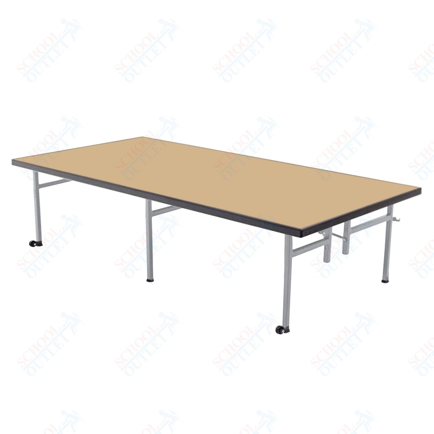 AmTab Fixed Height Stage - Carpet Top - 36"W x 48"L x 8"H (AmTab AMT - ST3408C) - SchoolOutlet