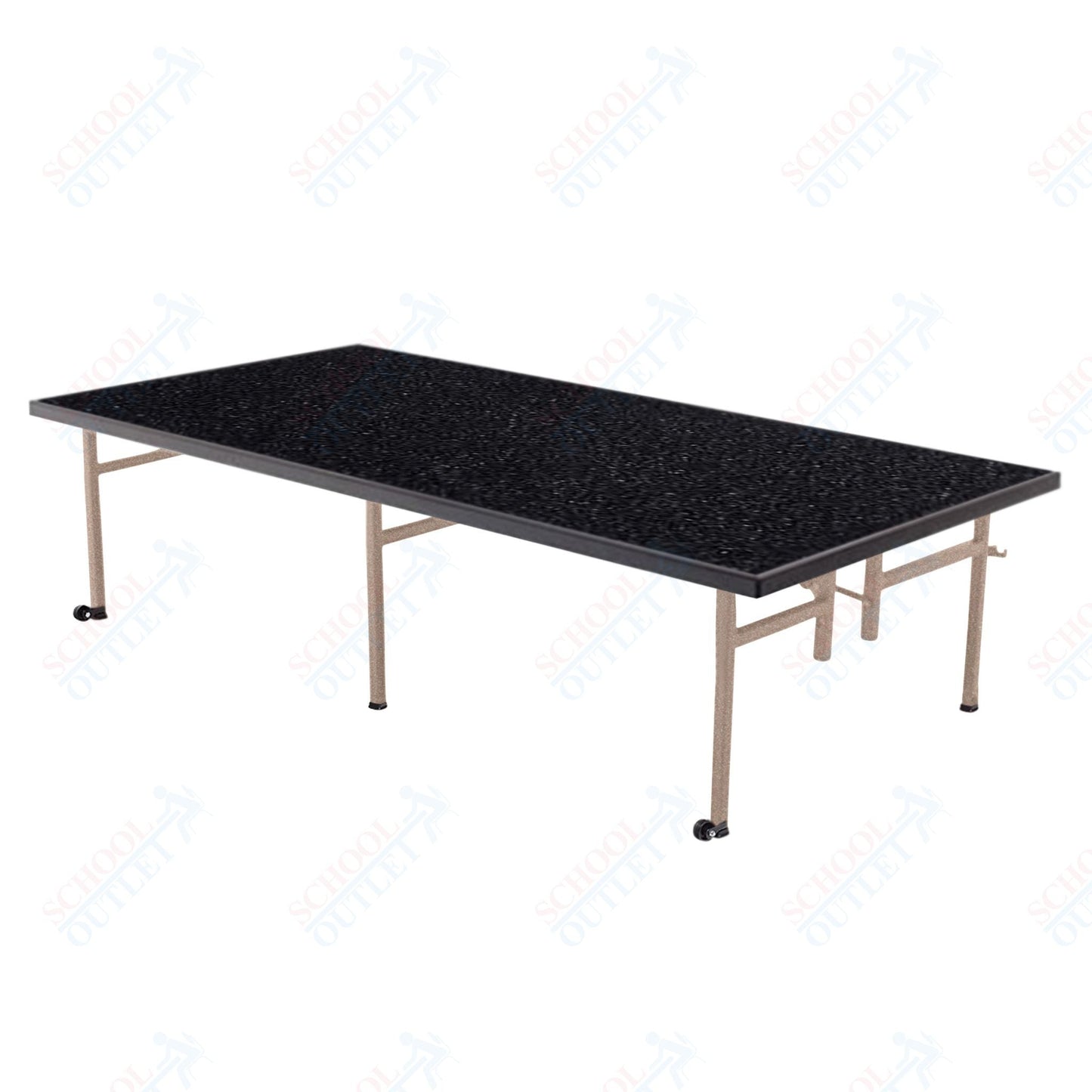 AmTab Fixed Height Stage - Carpet Top - 36"W x 48"L x 8"H (AmTab AMT - ST3408C) - SchoolOutlet