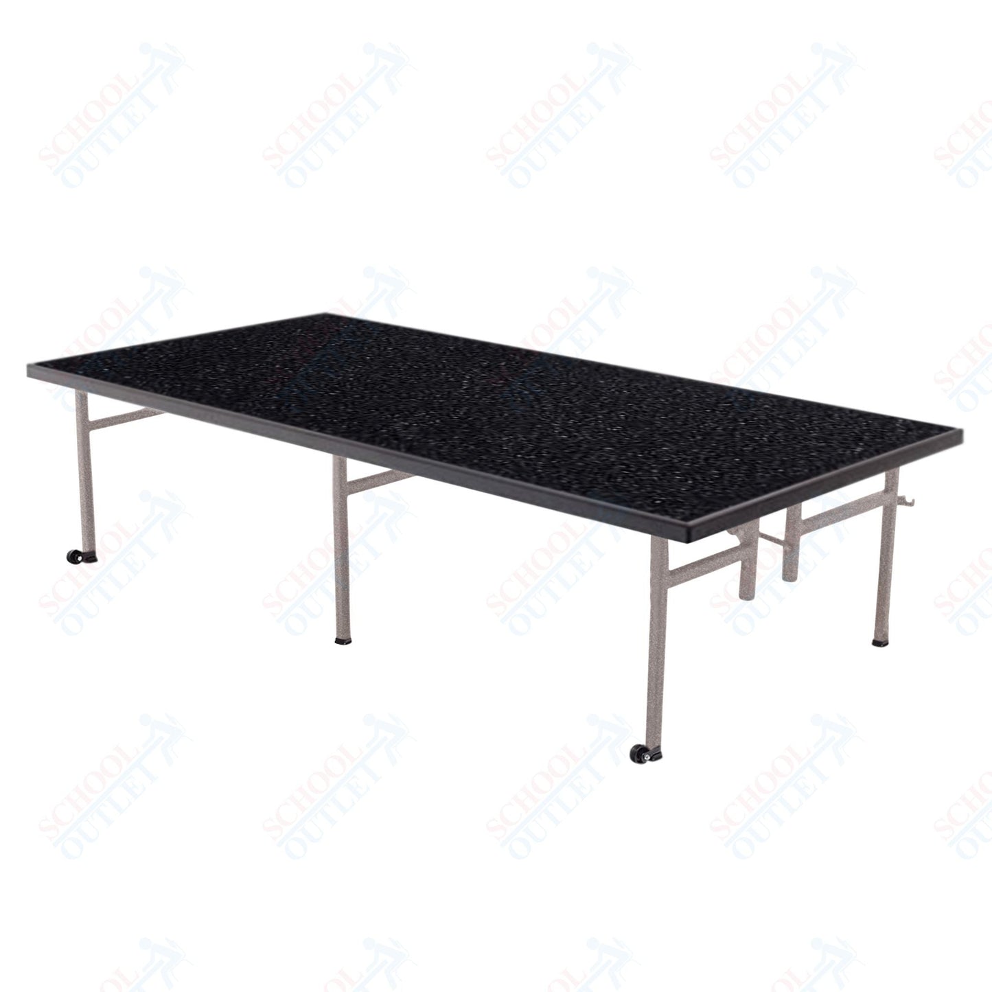 AmTab Fixed Height Stage - Carpet Top - 36"W x 48"L x 8"H (AmTab AMT - ST3408C) - SchoolOutlet