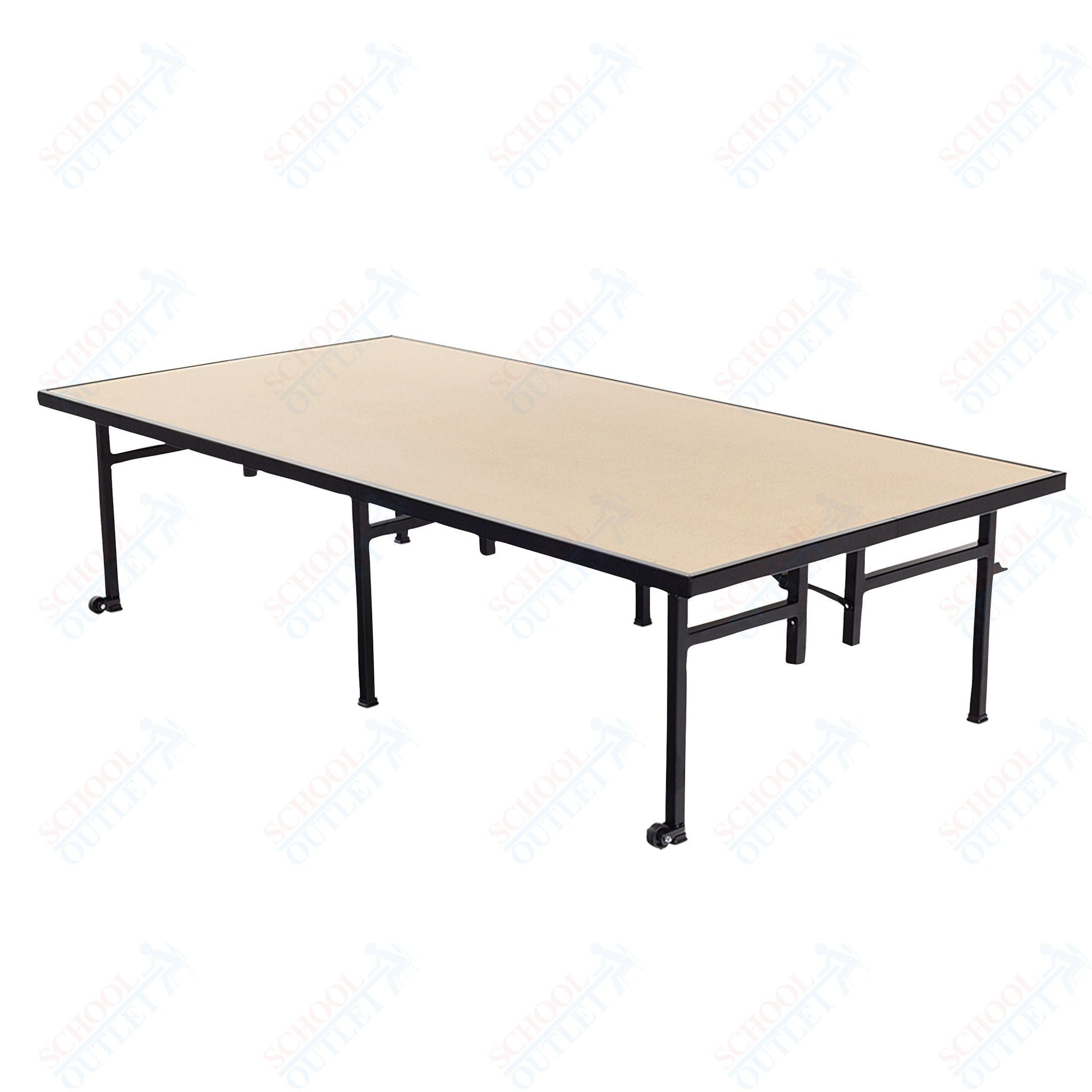 AmTab Fixed Height Stage - Hardboard Top - 36"W x 48"L x 8"H (AmTab AMT - ST3408H) - SchoolOutlet