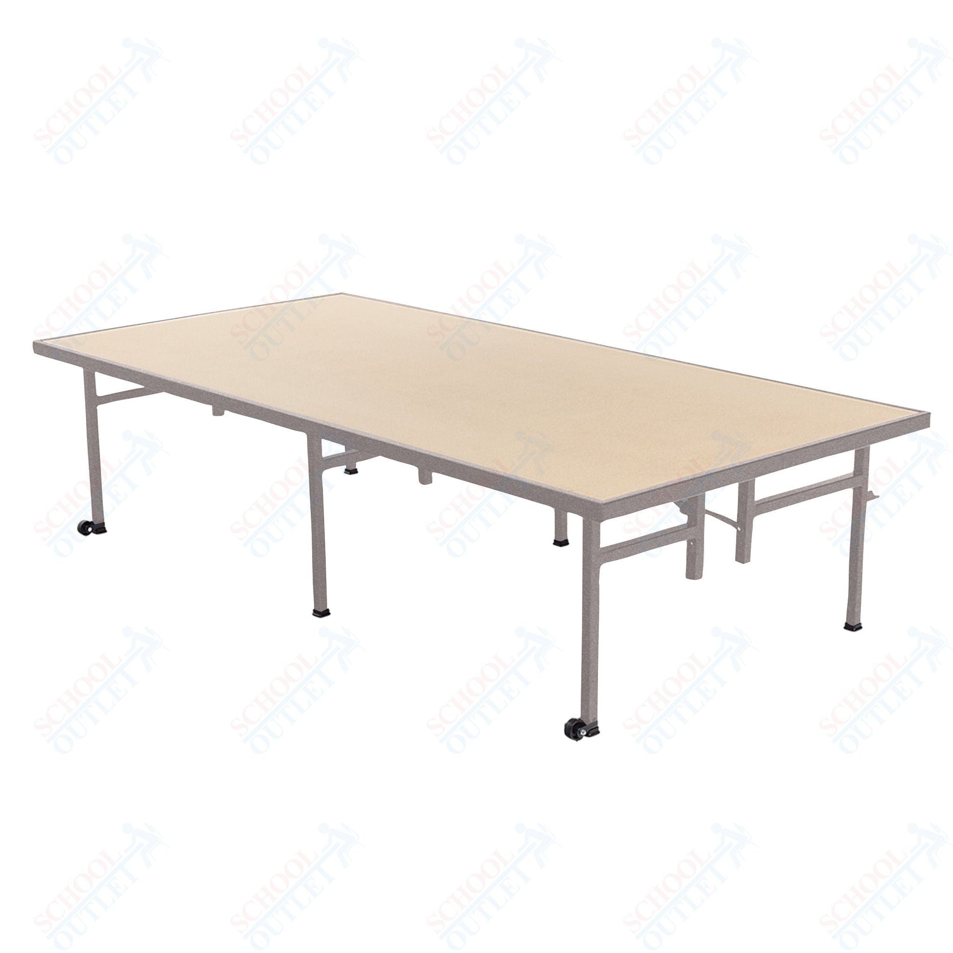 AmTab Fixed Height Stage - Hardboard Top - 36"W x 48"L x 8"H (AmTab AMT - ST3408H) - SchoolOutlet