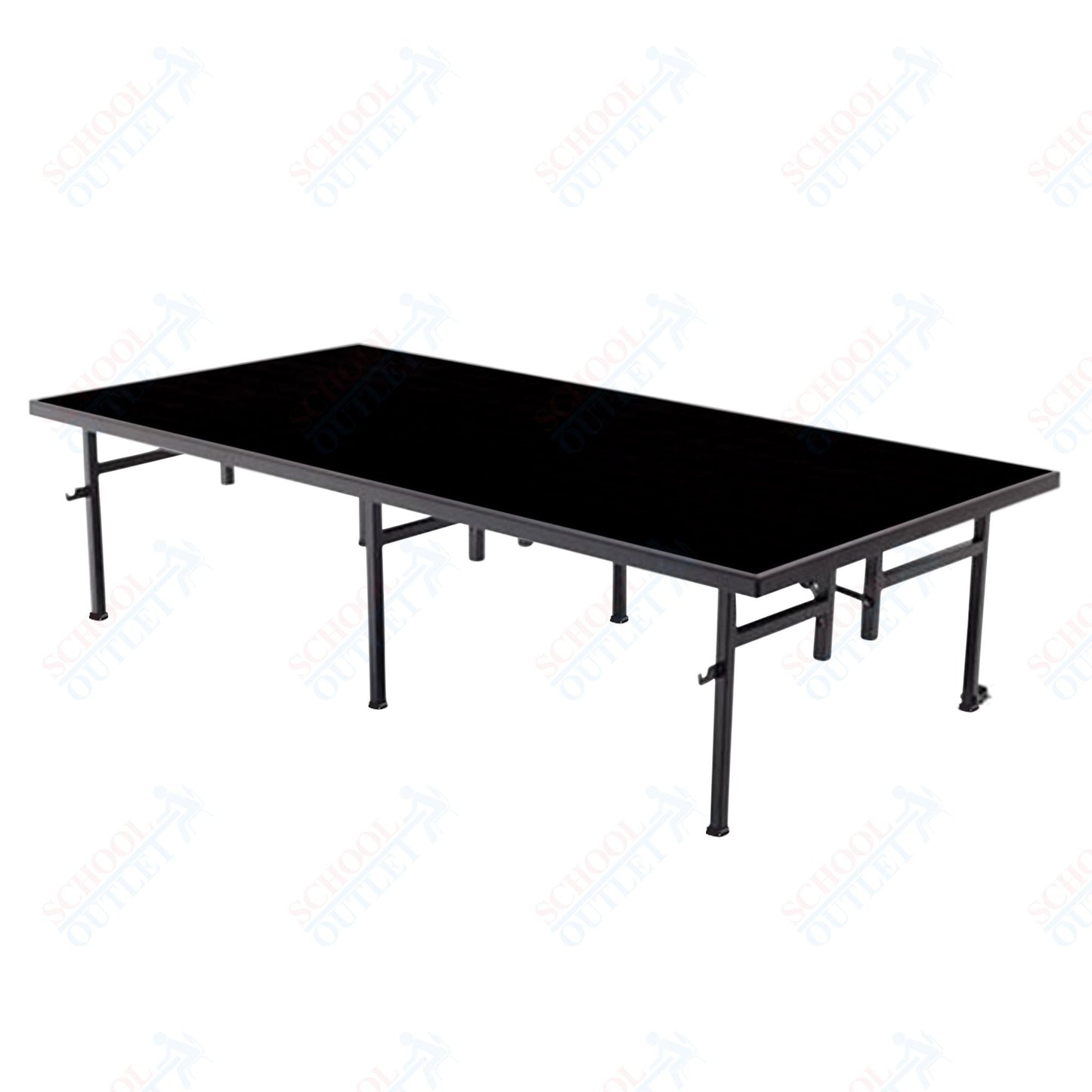 AmTab Fixed Height Stage - Polypropylene Top - 36"W x 72"L x 8"H (AmTab AMT - ST3608P) - SchoolOutlet