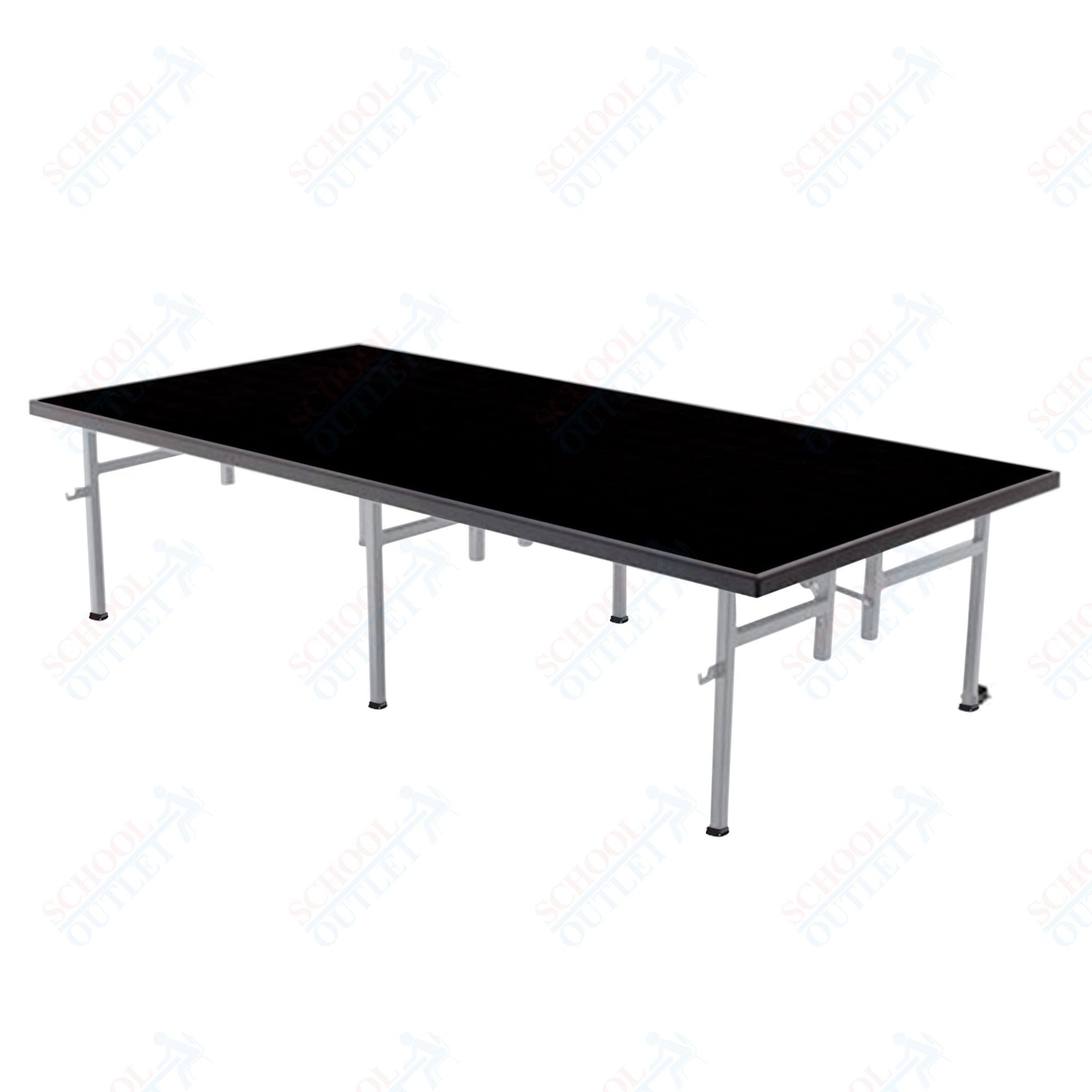 AmTab Fixed Height Stage - Polypropylene Top - 36"W x 72"L x 8"H (AmTab AMT - ST3608P) - SchoolOutlet