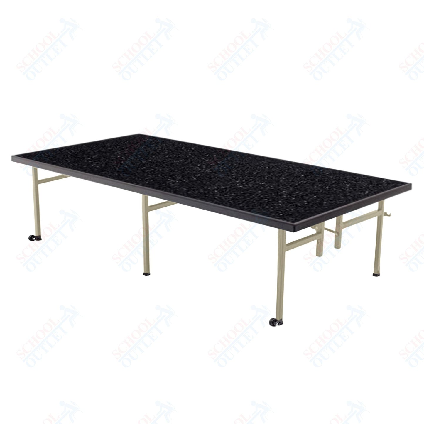 AmTab Fixed Height Stage - Carpet Top - 36"W x 72"L x 16"H (AmTab AMT - ST3616C) - SchoolOutlet
