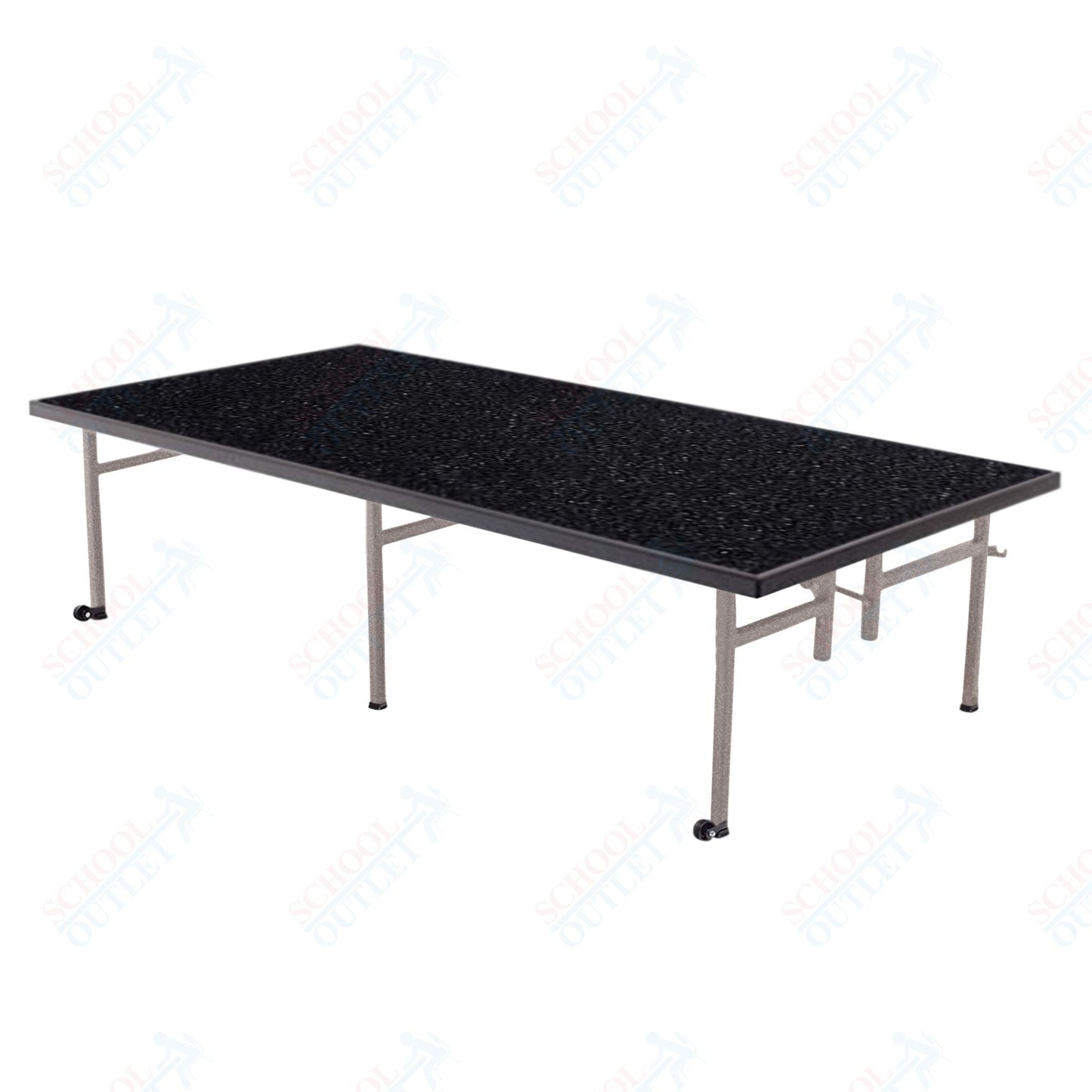 AmTab Fixed Height Stage - Carpet Top - 36"W x 72"L x 24"H (AmTab AMT - ST3624C) - SchoolOutlet