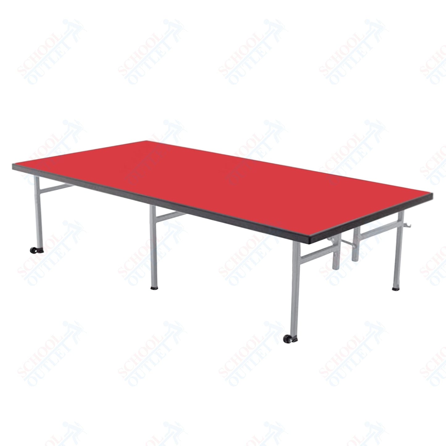 AmTab Fixed Height Stage - Carpet Top - 36"W x 96"L x 8"H (AmTab AMT - ST3808C) - SchoolOutlet