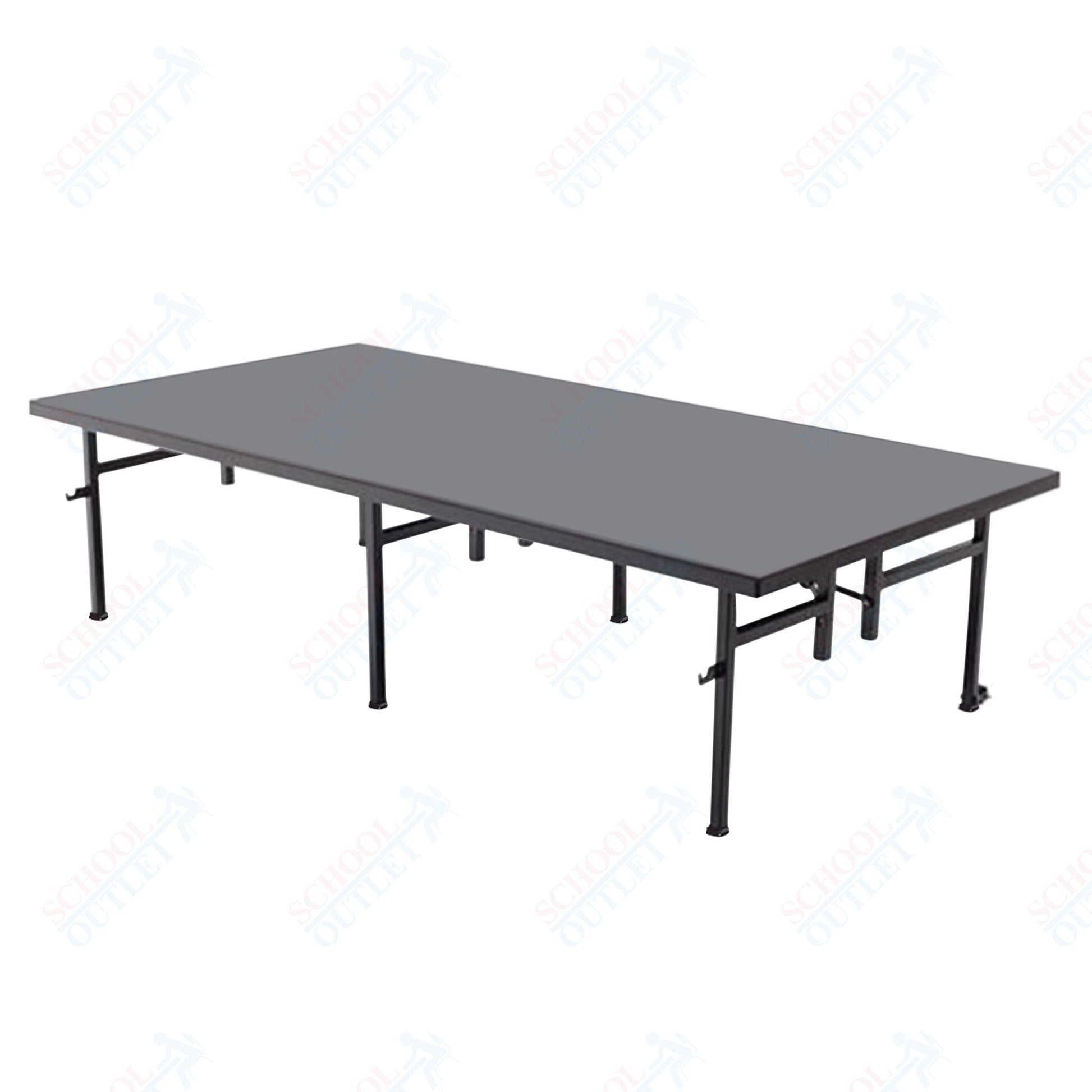 AmTab Fixed Height Stage - Polypropylene Top - 36"W x 96"L x 8"H (AmTab AMT - ST3808P) - SchoolOutlet