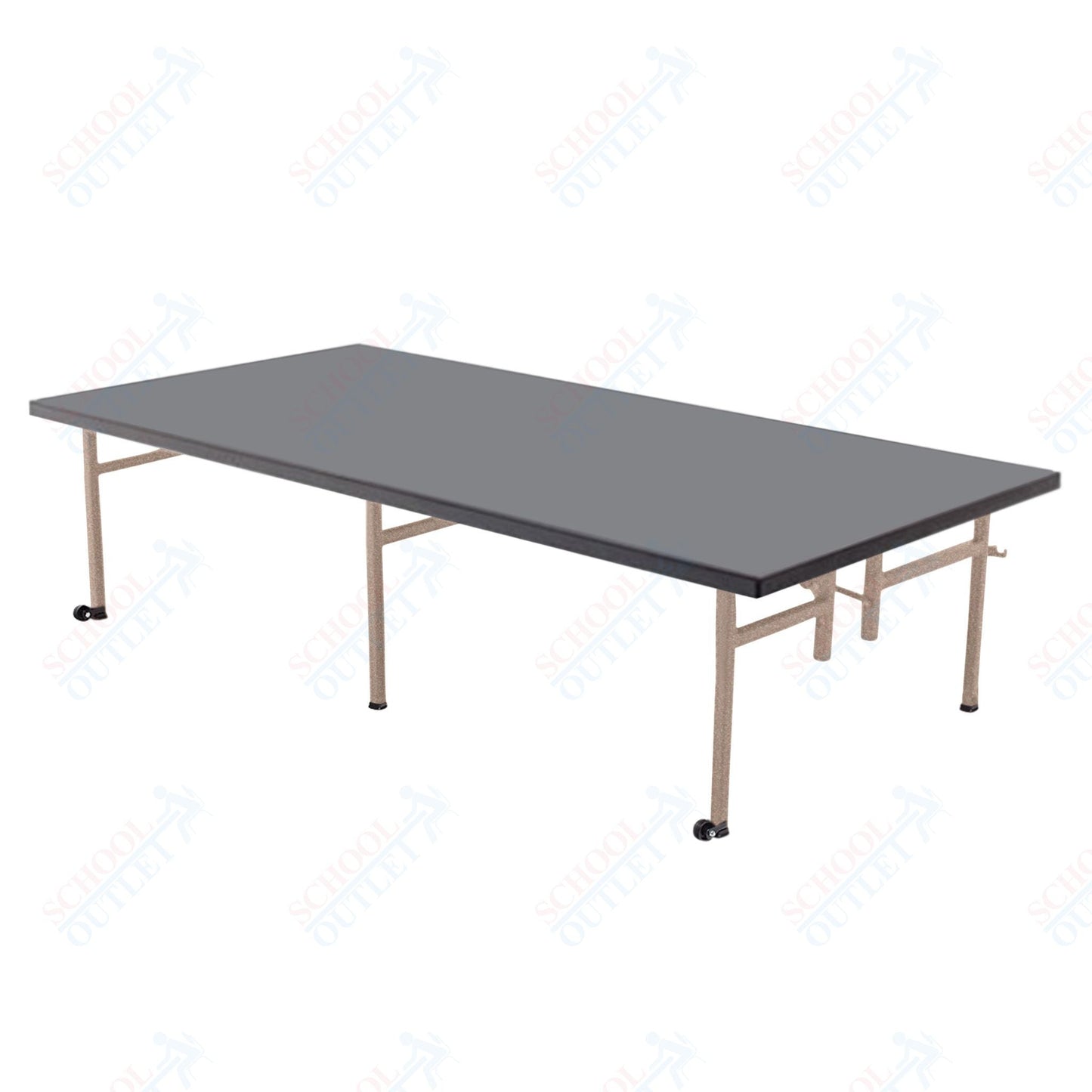 AmTab Fixed Height Stage - Carpet Top - 36"W x 96"L x 16"H (AmTab AMT - ST3816C) - SchoolOutlet