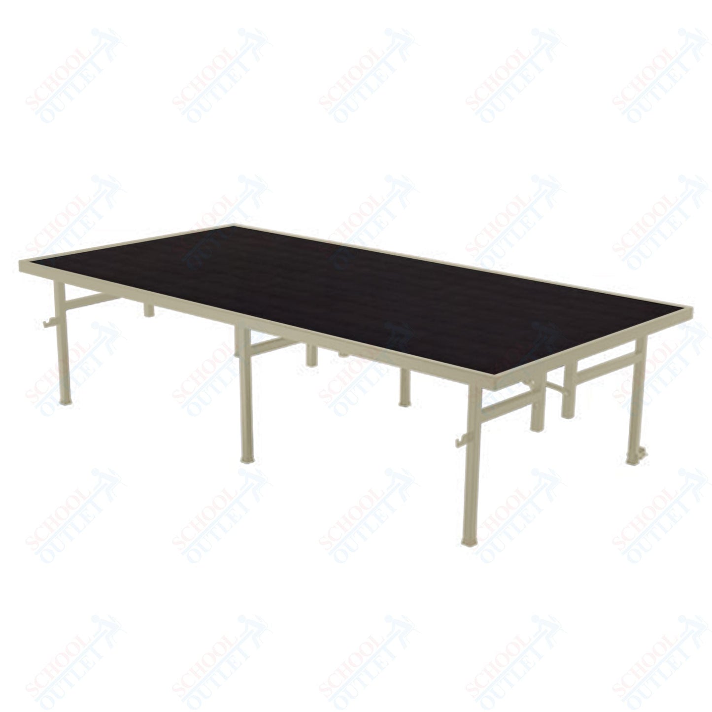 AmTab Fixed Height Stage - Polypropylene Top - 36"W x 96"L x 16"H (AmTab AMT - ST3816P) - SchoolOutlet