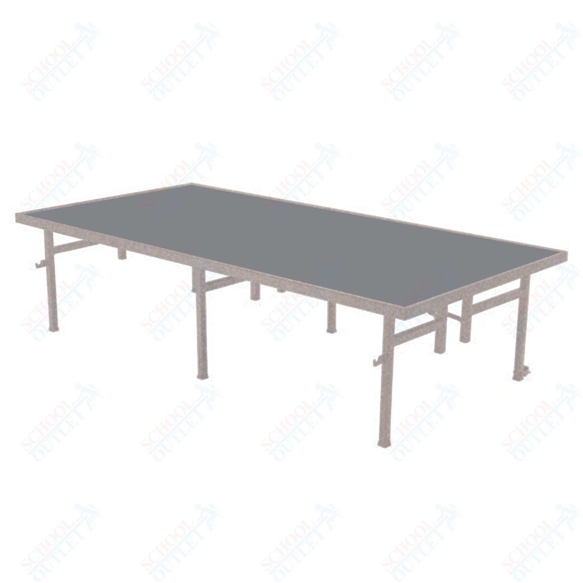 AmTab Fixed Height Stage - Polypropylene Top - 36"W x 96"L x 16"H (AmTab AMT - ST3816P) - SchoolOutlet