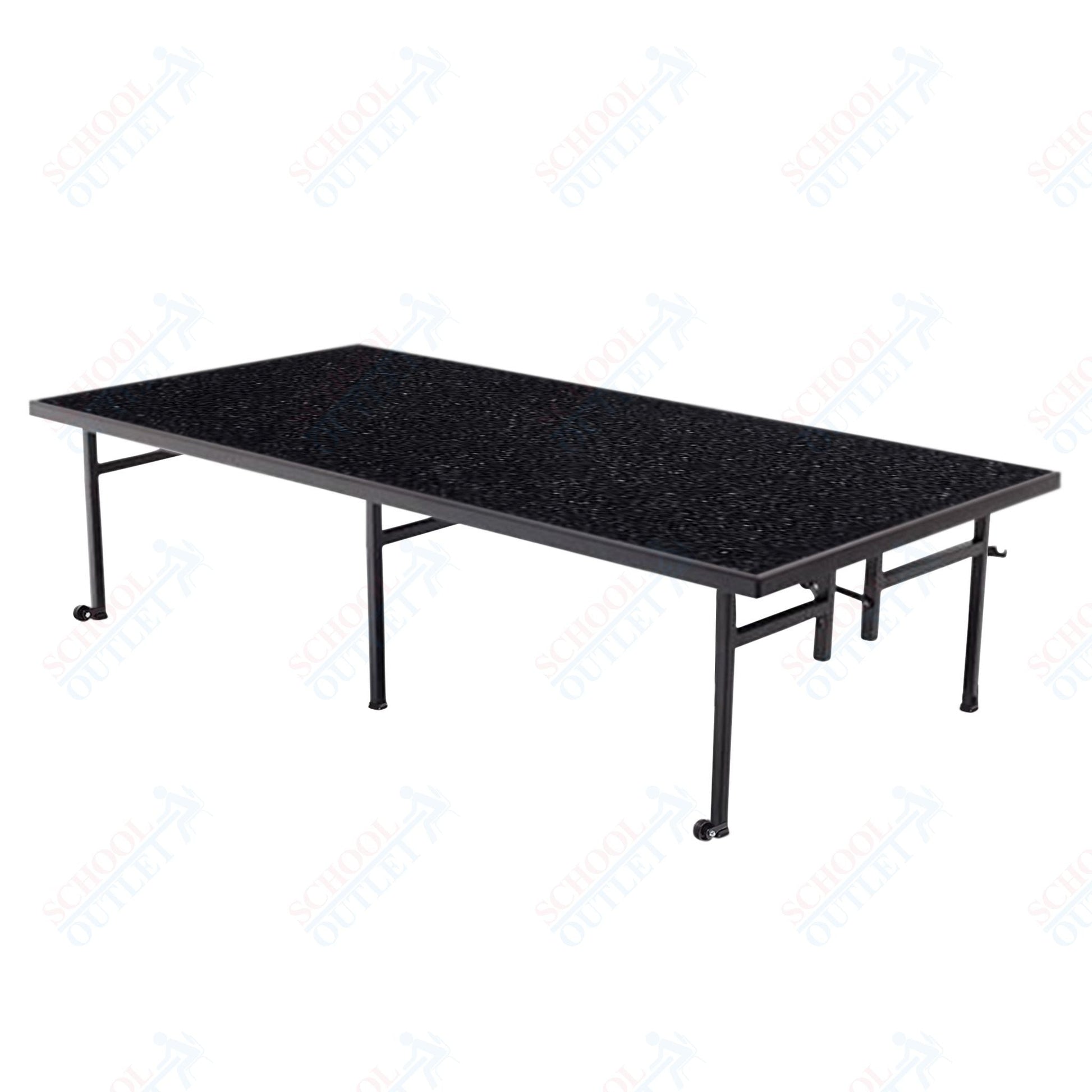 AmTab Fixed Height Stage - Carpet Top - 36"W x 96"L x 24"H (AmTab AMT - ST3824C) - SchoolOutlet