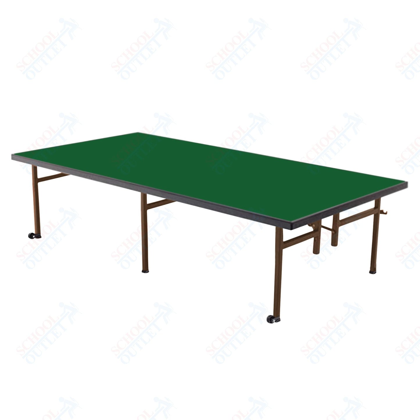 AmTab Fixed Height Stage - Carpet Top - 48"W x 48"L x 8"H (AmTab AMT - ST4408C) - SchoolOutlet