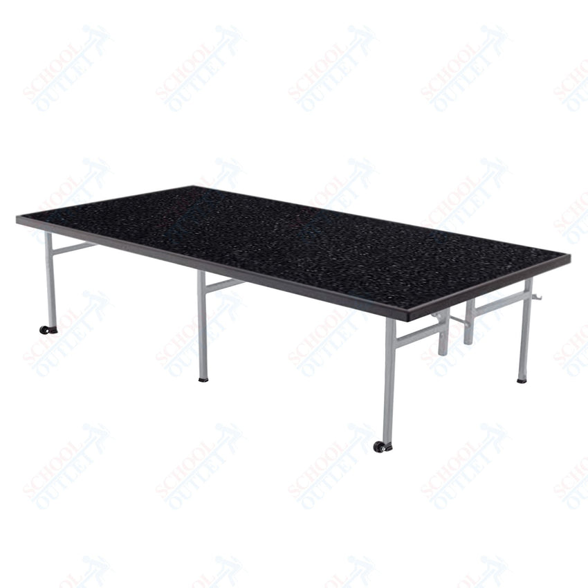 AmTab Fixed Height Stage - Carpet Top - 48"W x 48"L x 8"H (AmTab AMT - ST4408C) - SchoolOutlet