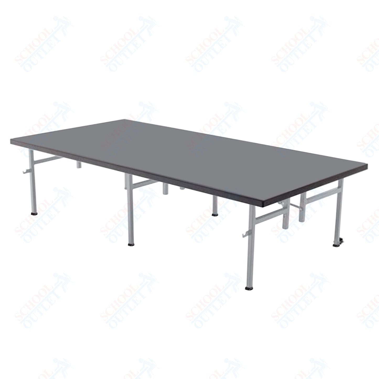 AmTab Fixed Height Stage - Polypropylene Top - 48"W x 48"L x 8"H (AmTab AMT - ST4408P) - SchoolOutlet