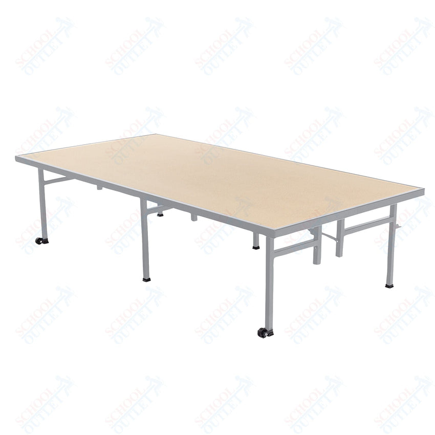 AmTab Fixed Height Stage - Hardboard Top - 48"W x 48"L x 16"H (AmTab AMT - ST4416H) - SchoolOutlet