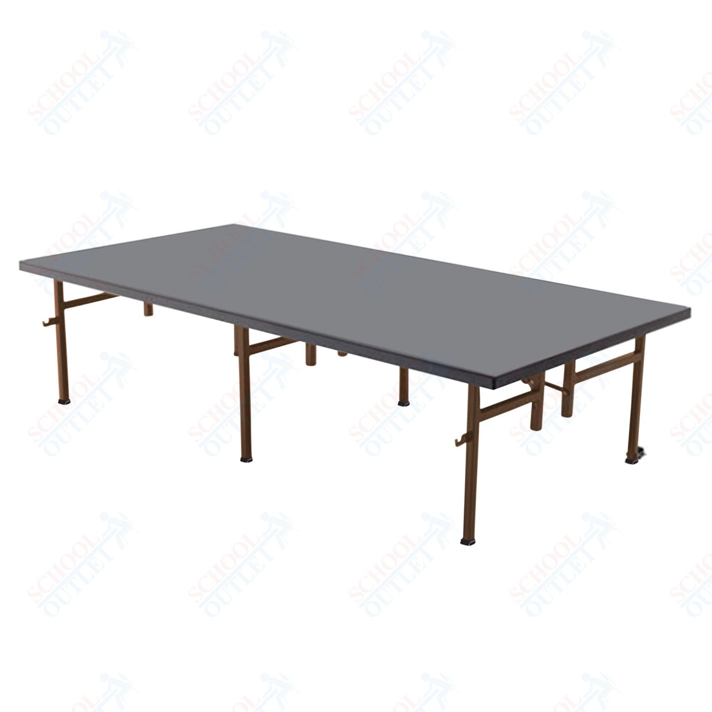 AmTab Fixed Height Stage - Polypropylene Top - 48"W x 48"L x 16"H (AmTab AMT - ST4416P) - SchoolOutlet