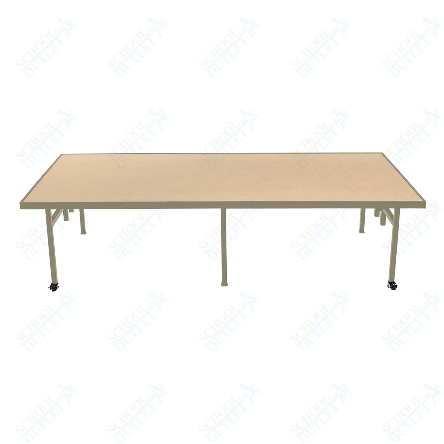 AmTab Fixed Height Stage - Hardboard Top - 48"W x 48"L x 24"H (AmTab AMT - ST4424H) - SchoolOutlet