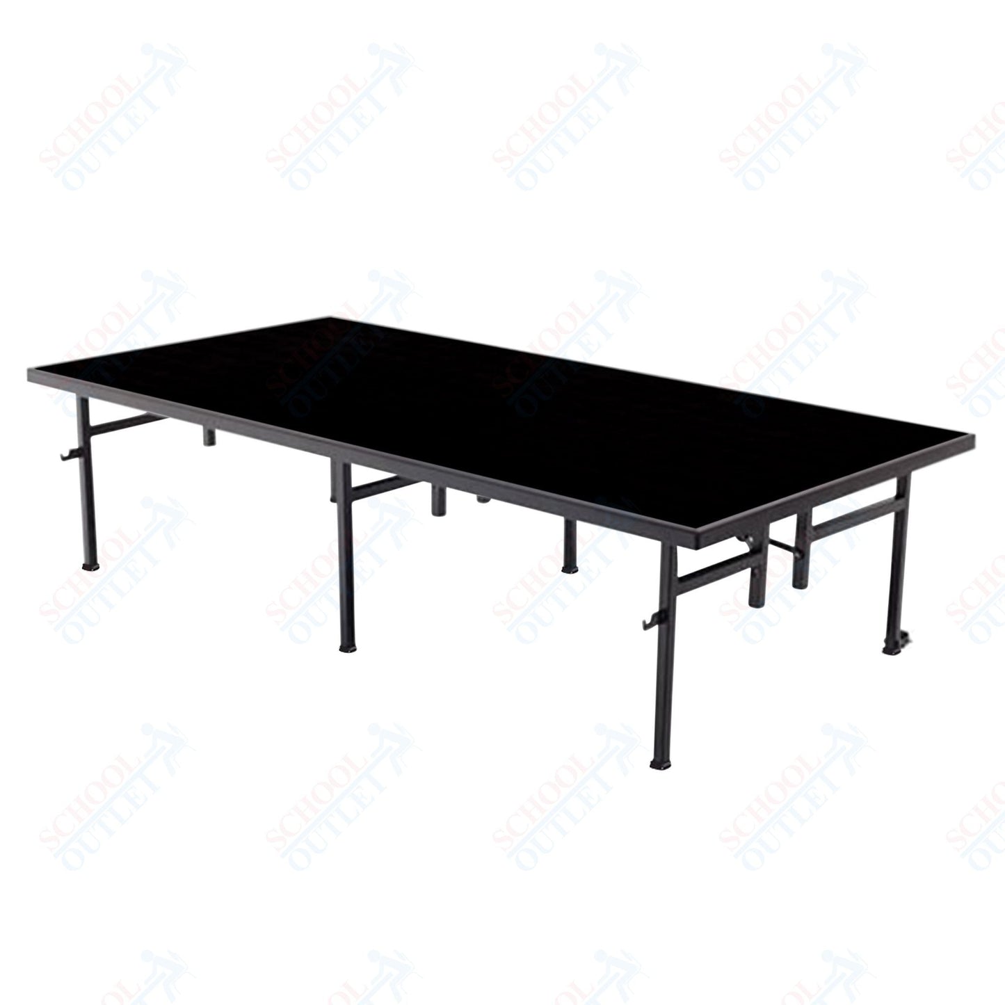 AmTab Fixed Height Stage - Polypropylene Top - 48"W x 72"L x 8"H (AmTab AMT - ST4608P) - SchoolOutlet