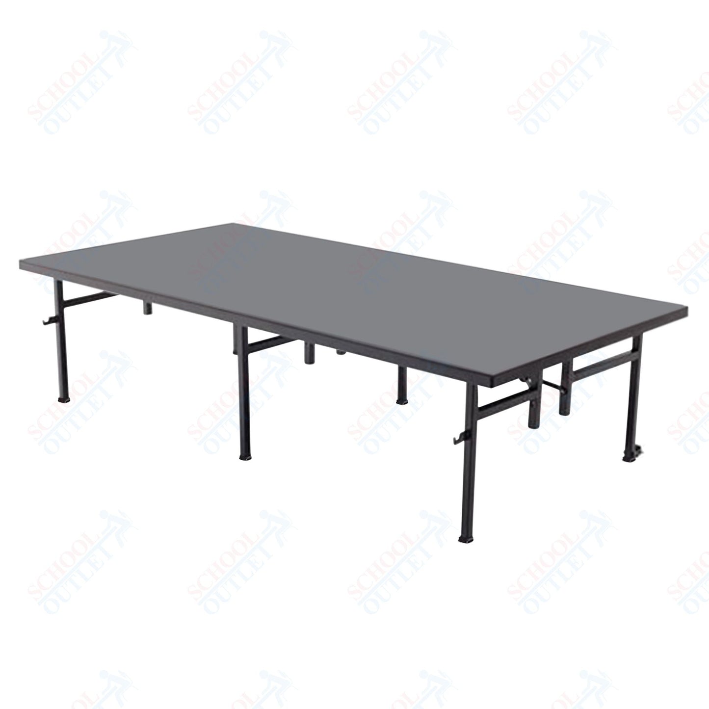 AmTab Fixed Height Stage - Polypropylene Top - 48"W x 72"L x 8"H (AmTab AMT - ST4608P) - SchoolOutlet