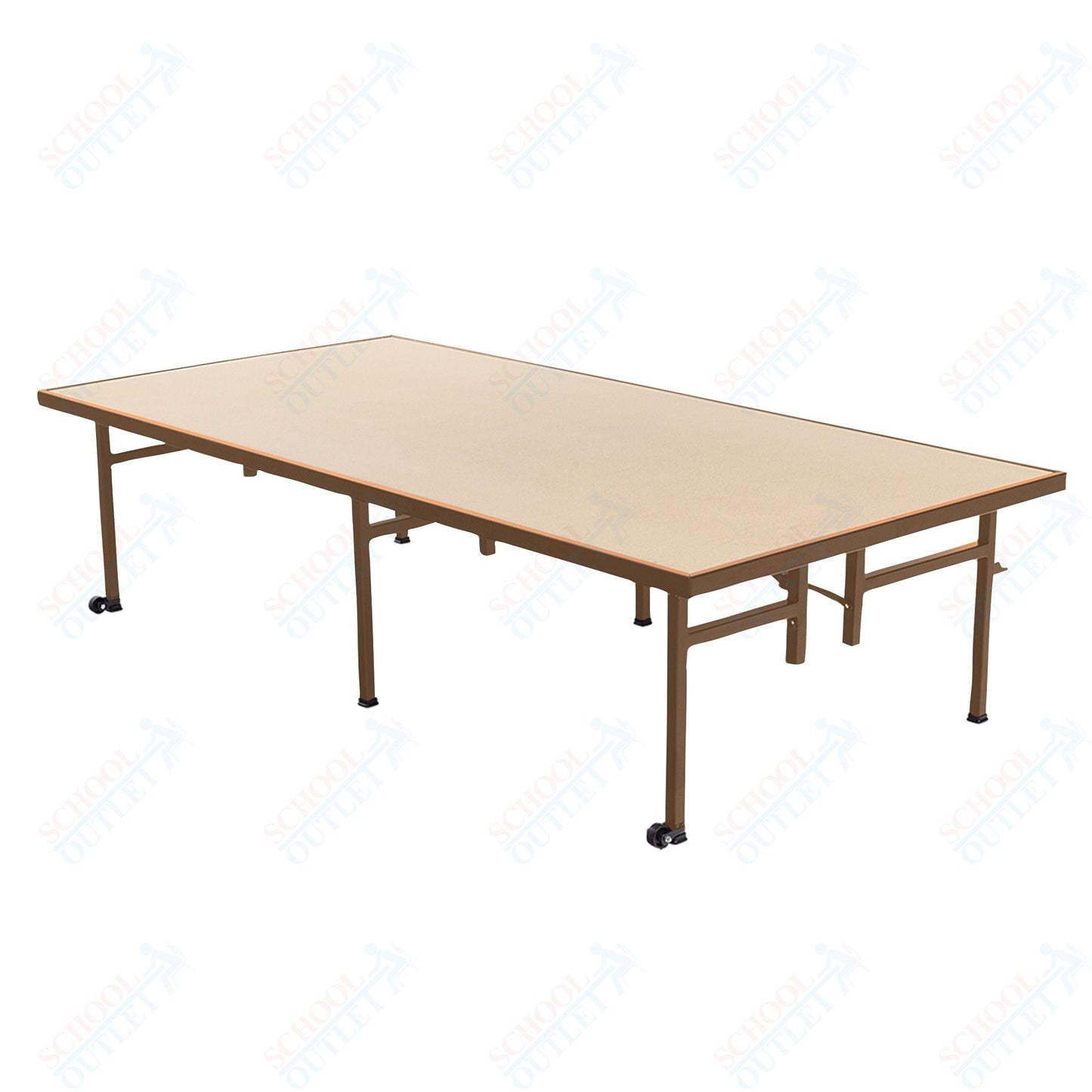 AmTab Fixed Height Stage - Hardboard Top - 48"W x 72"L x 16"H (AmTab AMT - ST4616H) - SchoolOutlet