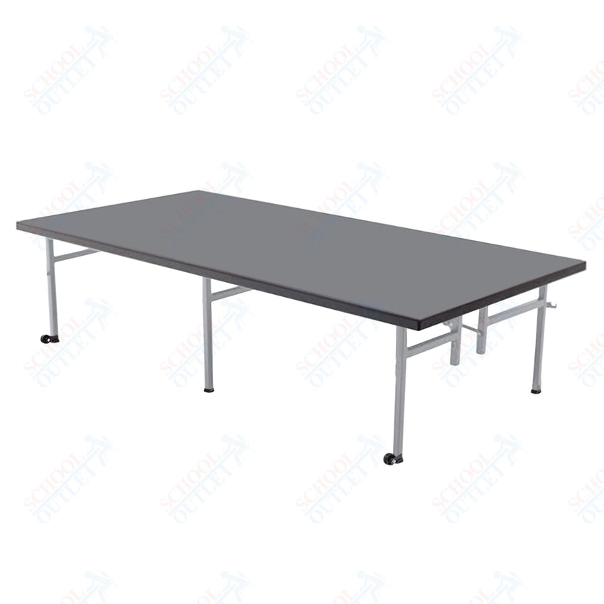 AmTab Fixed Height Stage - Carpet Top - 48"W x 96"L x 16"H (AmTab AMT - ST4816C) - SchoolOutlet