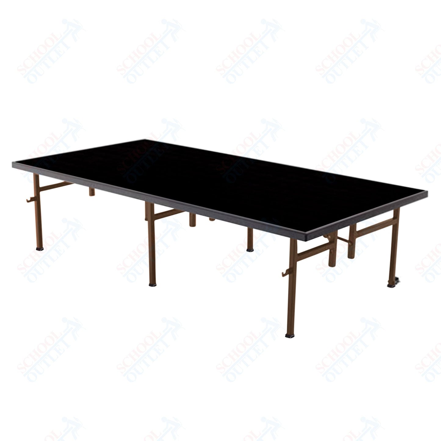 AmTab Fixed Height Stage - Polypropylene Top - 48"W x 96"L x 16"H (AmTab AMT - ST4816P) - SchoolOutlet