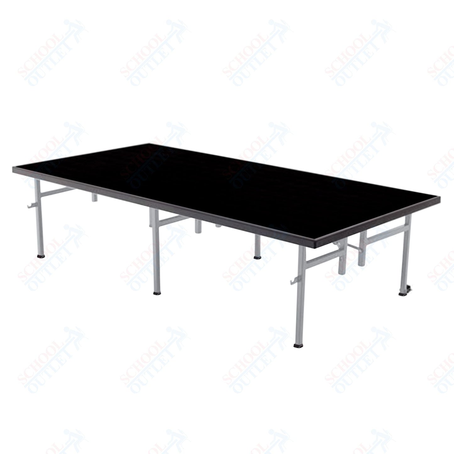 AmTab Fixed Height Stage - Polypropylene Top - 48"W x 96"L x 16"H (AmTab AMT - ST4816P) - SchoolOutlet