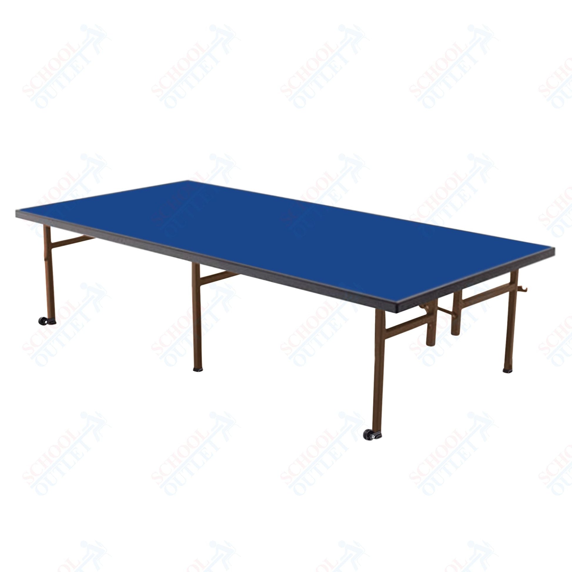 AmTab Fixed Height Stage - Carpet Top - 48"W x 96"L x 24"H (AmTab AMT - ST4824C) - SchoolOutlet