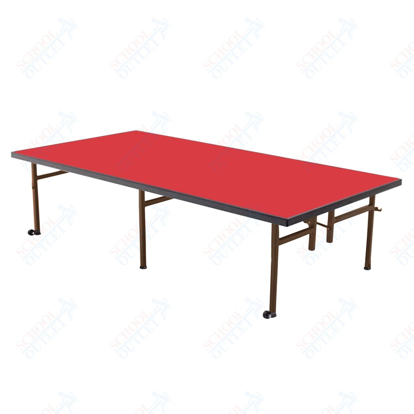 AmTab Fixed Height Stage - Carpet Top - 48"W x 96"L x 32"H (AmTab AMT - ST4832C) - SchoolOutlet