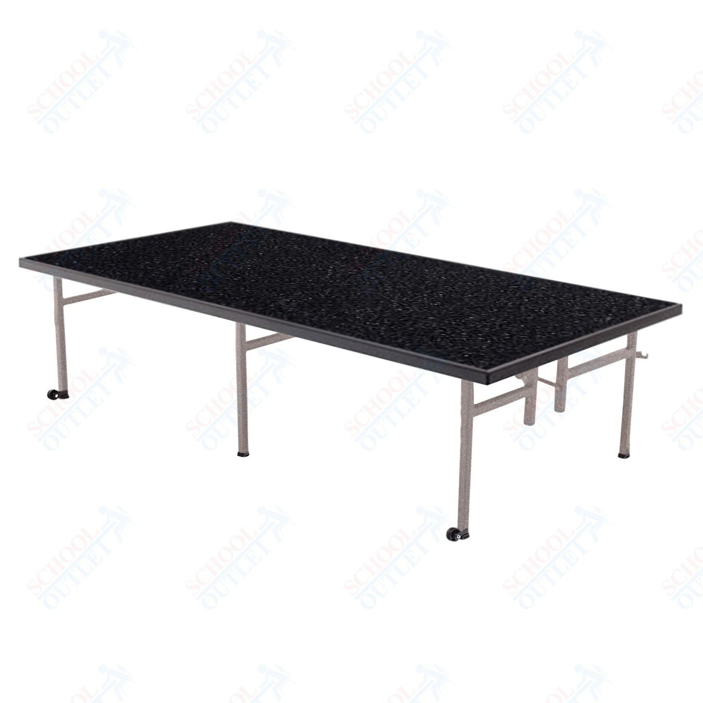 AmTab Fixed Height Stage - Carpet Top - 48"W x 96"L x 32"H (AmTab AMT - ST4832C) - SchoolOutlet