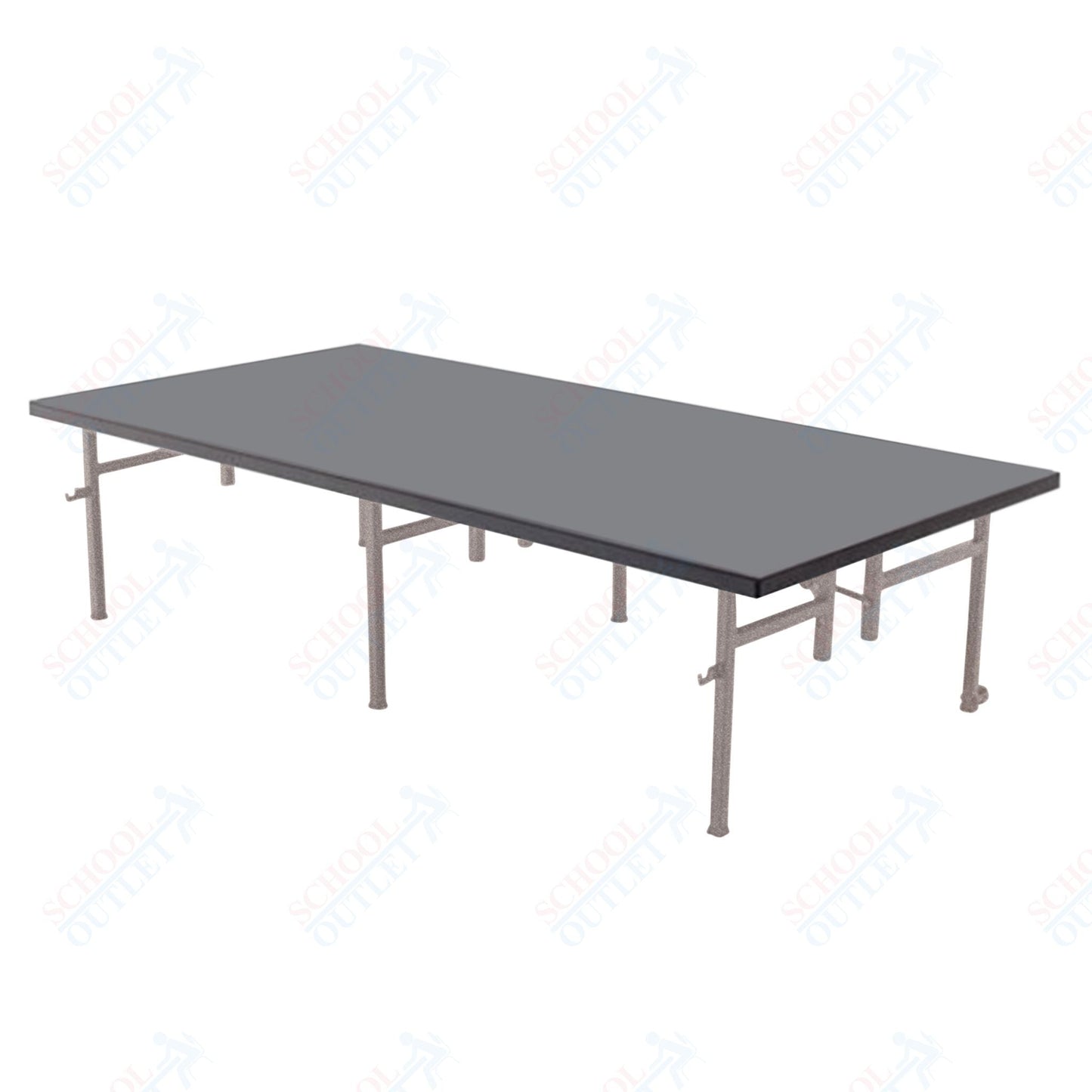 AmTab Fixed Height Stage - Polypropylene Top - 48"W x 96"L x 32"H (AmTab AMT - ST4832P) - SchoolOutlet