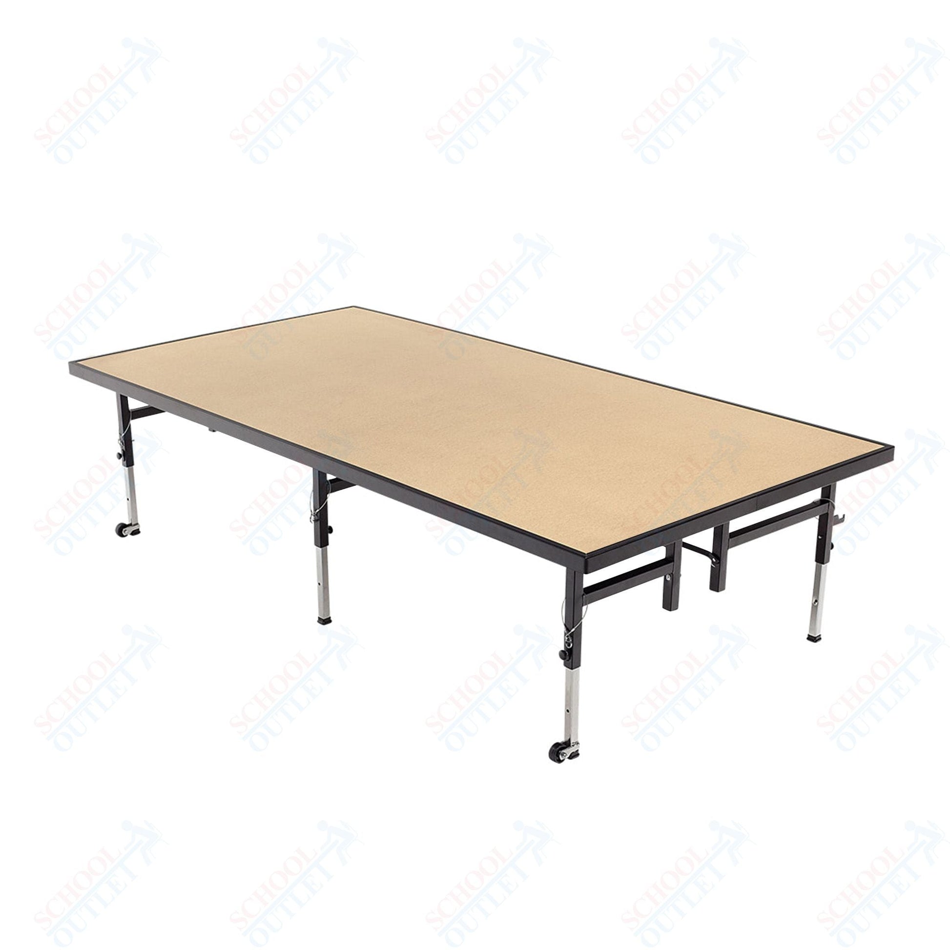 AmTab Adjustable Height Stage - Hardboard Top - 36"W x 48"L x Adjustable 16" to 24"H (AmTab AMT - STA3416H) - SchoolOutlet