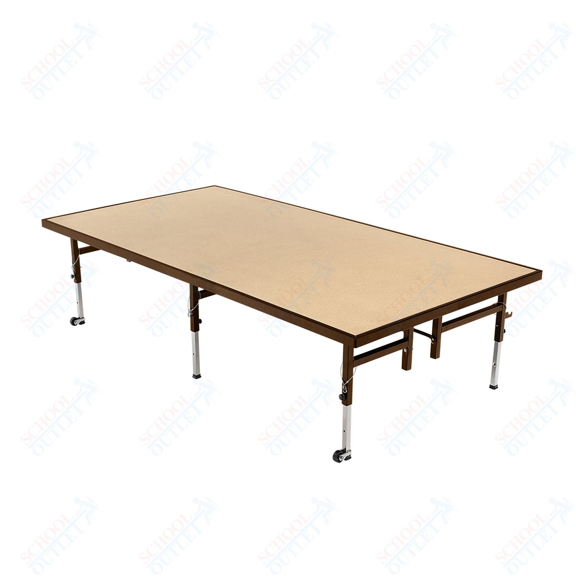 AmTab Adjustable Height Stage - Hardboard Top - 36"W x 48"L x Adjustable 16" to 24"H (AmTab AMT - STA3416H) - SchoolOutlet