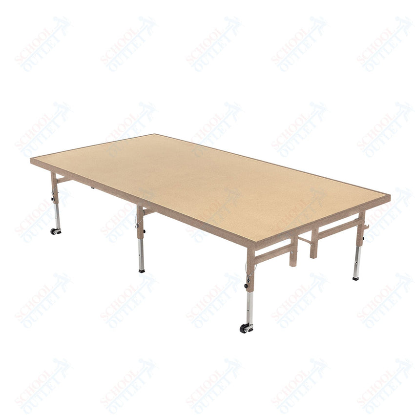 AmTab Adjustable Height Stage - Hardboard Top - 36"W x 48"L x Adjustable 16" to 24"H (AmTab AMT - STA3416H) - SchoolOutlet