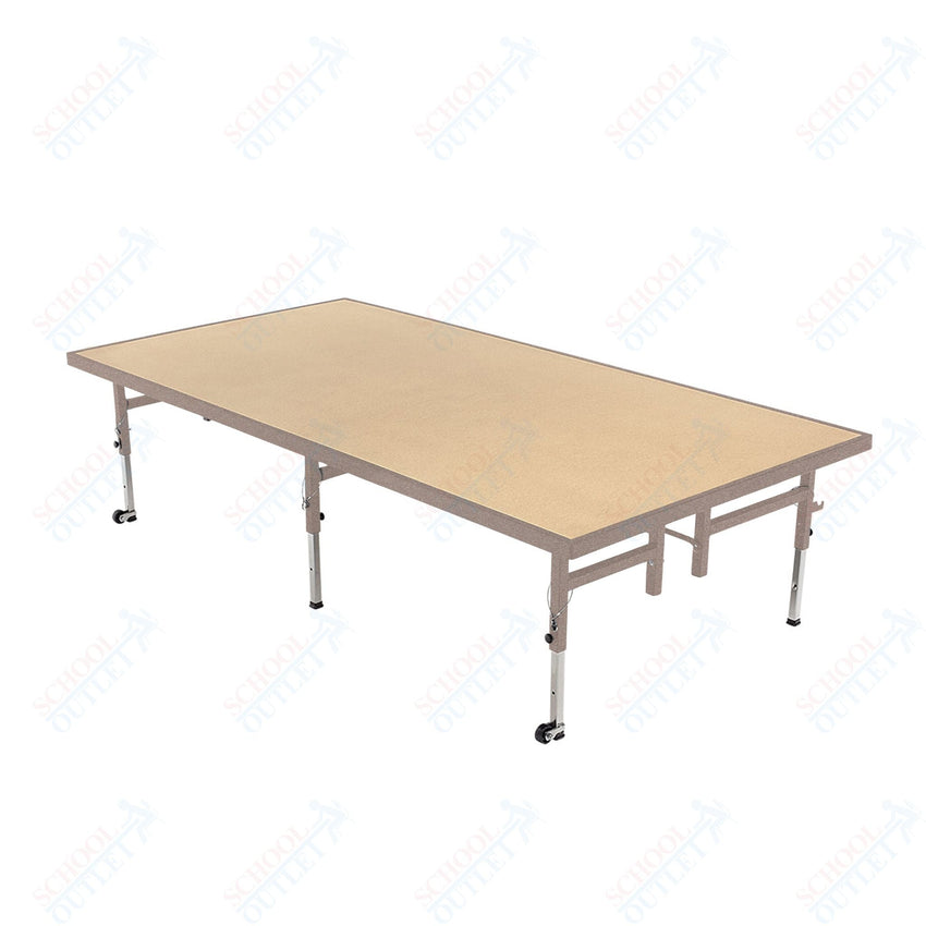 AmTab Adjustable Height Stage - Hardboard Top - 36"W x 96"L x Adjustable 16" to 24"H (AmTab AMT - STA3816H) - SchoolOutlet