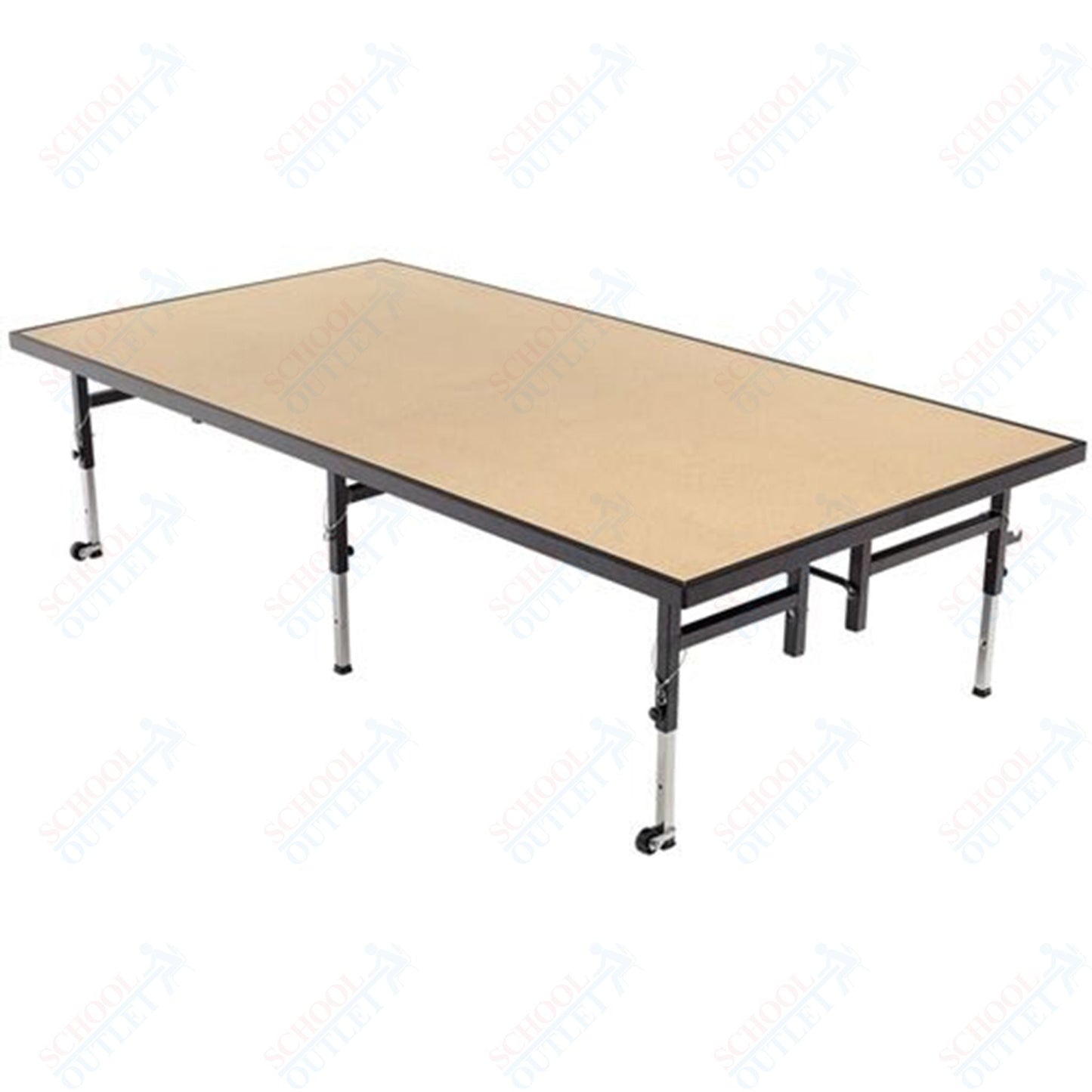 AmTab Adjustable Height Stage - Hardboard Top - 48"W x 48"L x Adjustable 16" to 24"H (AmTab AMT - STA4416H) - SchoolOutlet