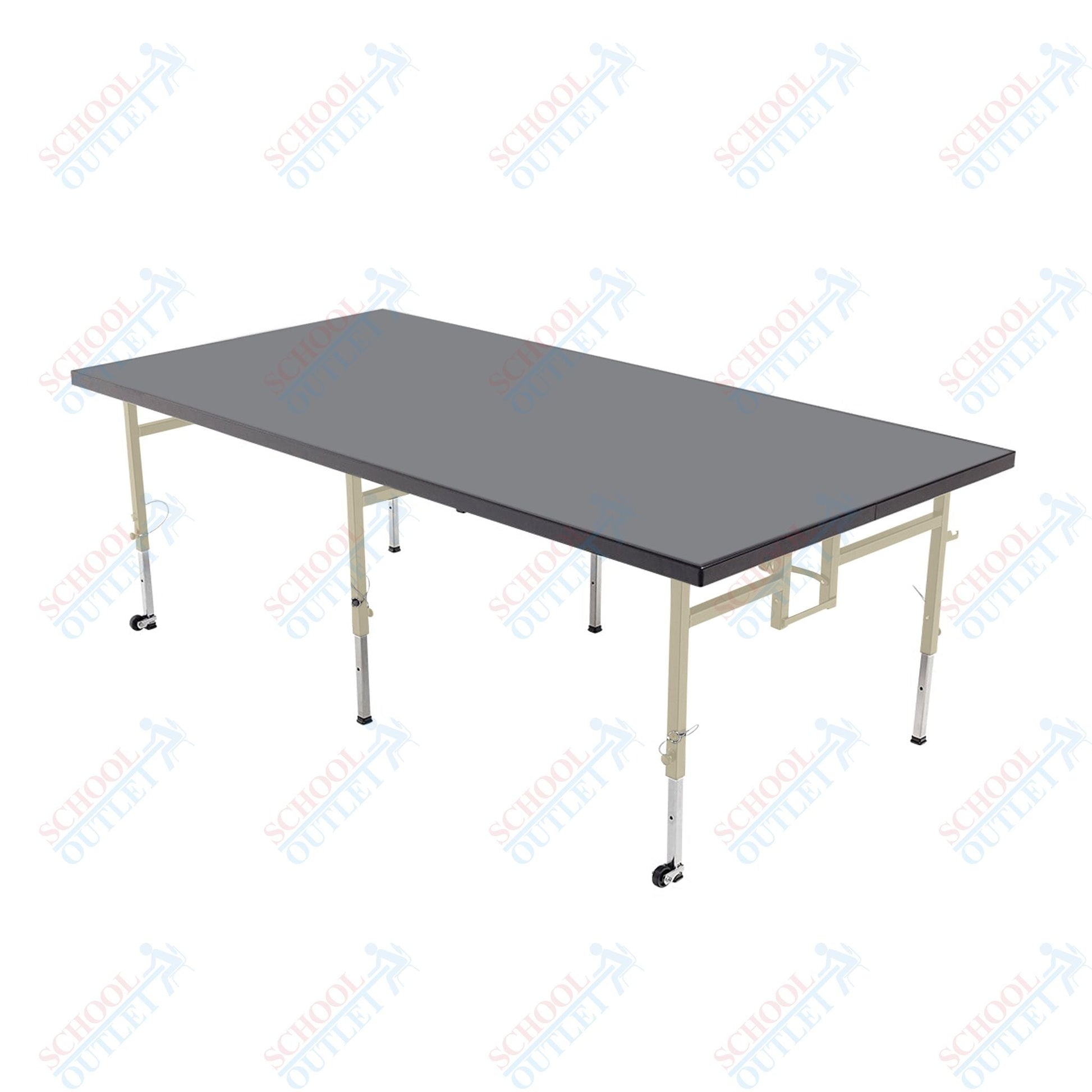 AmTab Adjustable Height Stage - Carpet Top - 48"W x 72"L x Adjustable 16" to 24"H (AmTab AMT-STA4616C) - SchoolOutlet