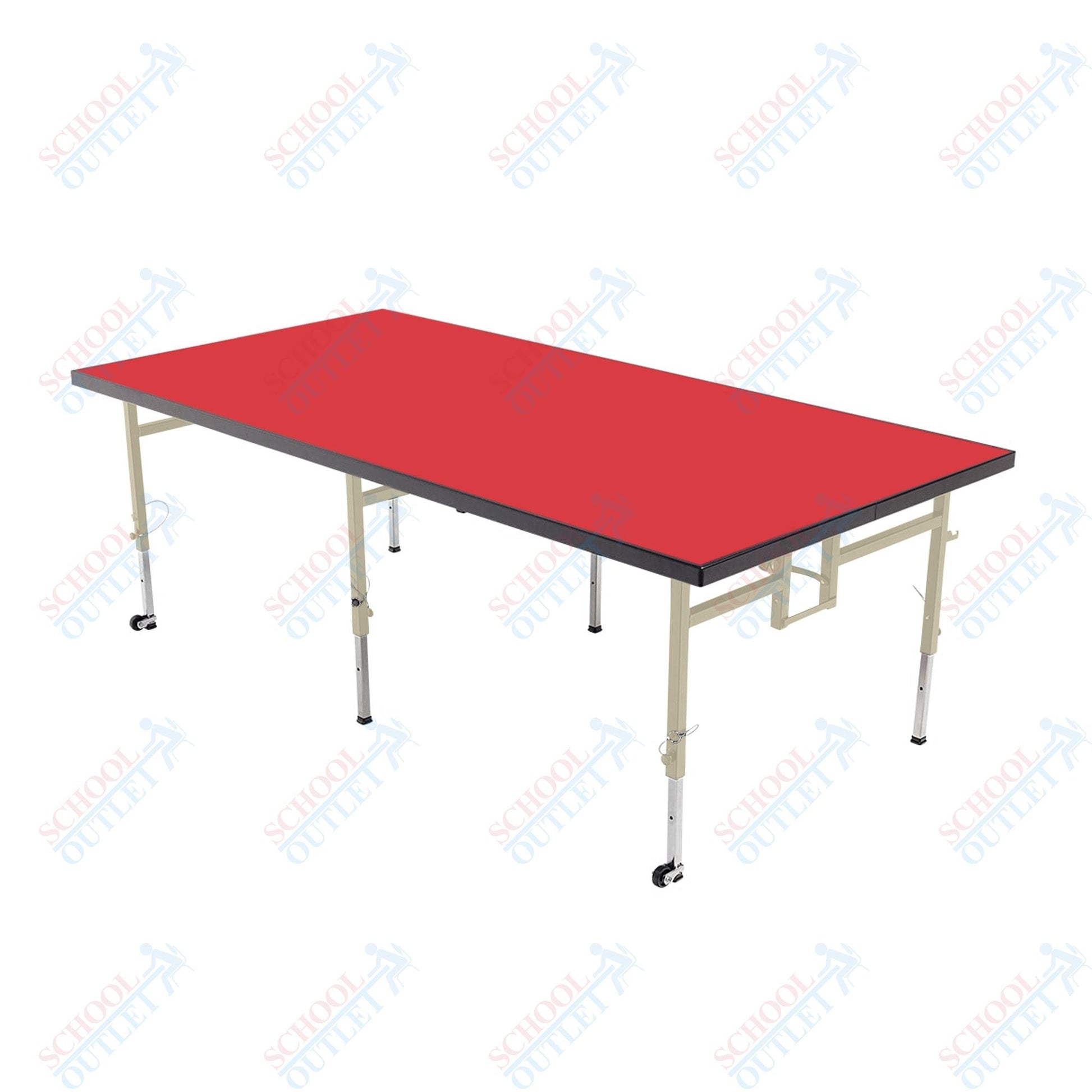 AmTab Adjustable Height Stage - Carpet Top - 48"W x 72"L x Adjustable 16" to 24"H (AmTab AMT-STA4616C) - SchoolOutlet