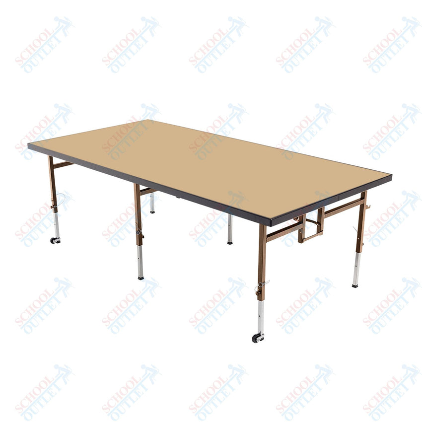 AmTab Adjustable Height Stage - Carpet Top - 48"W x 72"L x Adjustable 16" to 24"H (AmTab AMT-STA4616C) - SchoolOutlet